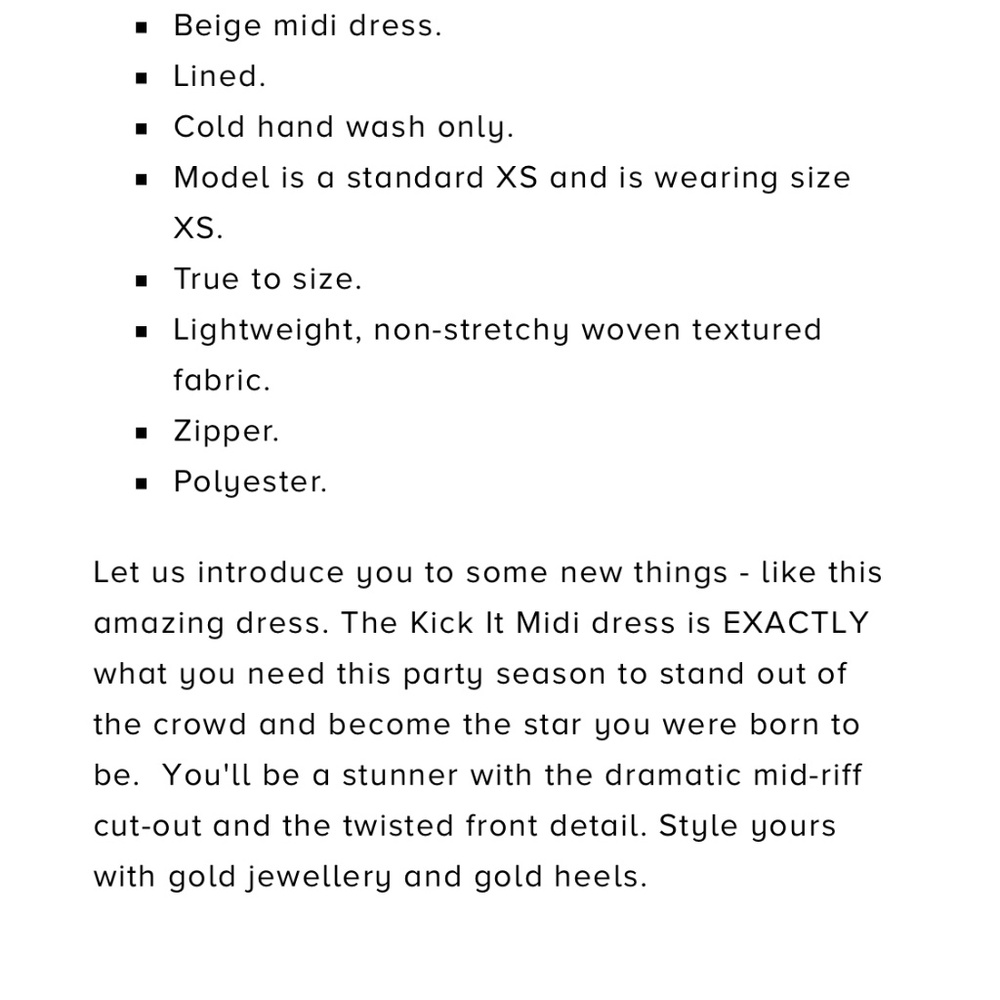 Beige Midi Dress - Picture 4 of 5
